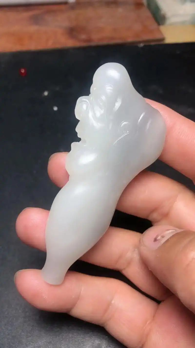 重41.8克和田玉烟斗把玩件!青海料烟紫 - 抖音