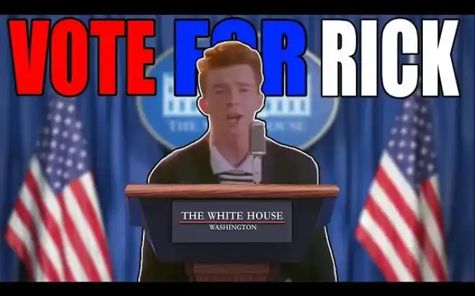 rickastley想竞选美国总统