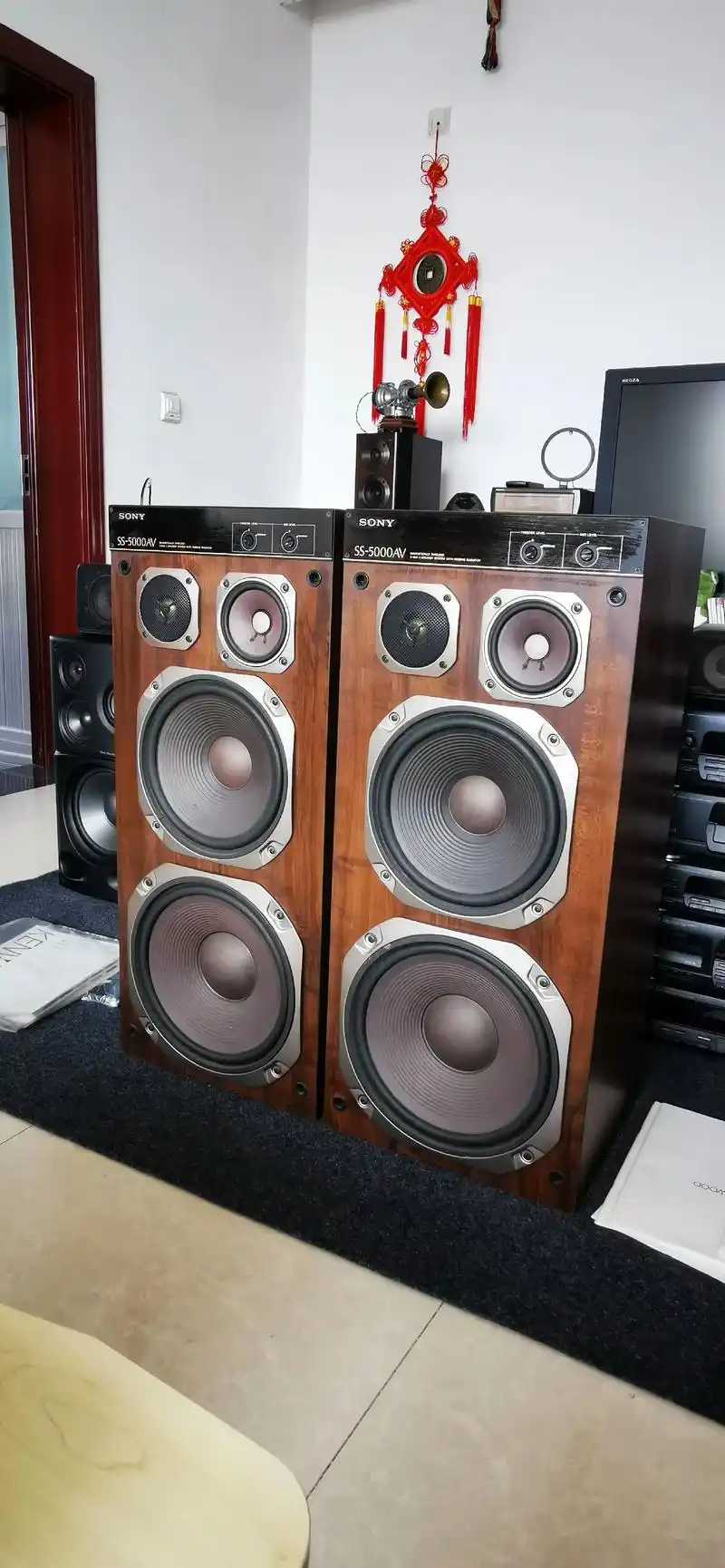 孤品日产索尼组合音响一套 主机6件套全部正常原装无修,没有音 - 抖音