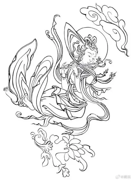 绘画艺术 | 敦煌壁画线稿