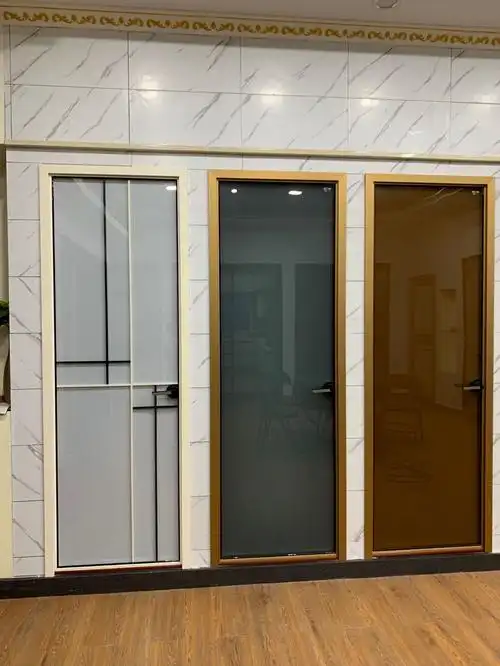 新款16极窄平开门双包现代窄边风铝合金卫生间门高清玻璃时尚-报价