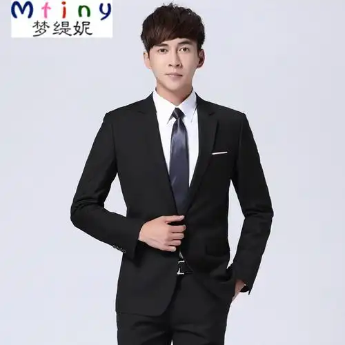 mtiny夏季男士西服修身青年职业小西装外套男单西韩版上衣休闲