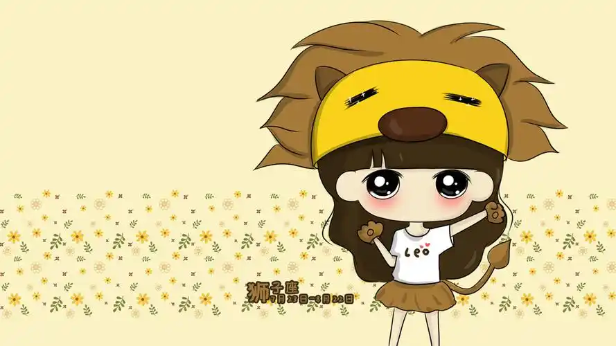 大头娃娃十二星座可爱卡通高清桌面壁纸下载7