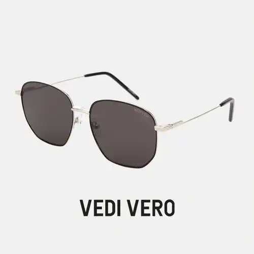 vedivero热品复古黑色镜片金属太阳镜