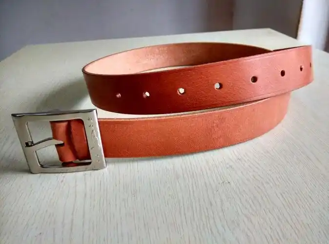 户外飞行员腰带男士真皮带加厚结实头层皮飞行员皮带 黑色腰带白色头