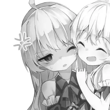 二次元黑白闺蜜头像
