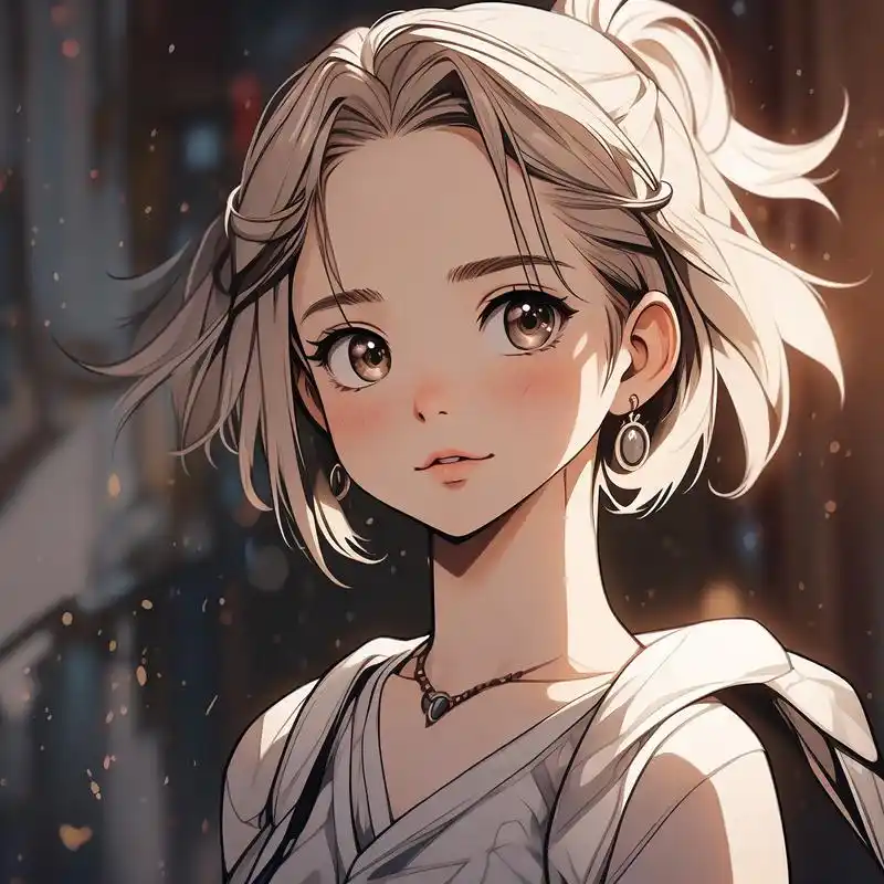 96 漫画风丸子头头像 94