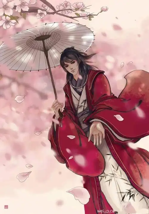 古风红衣男头像/壁纸