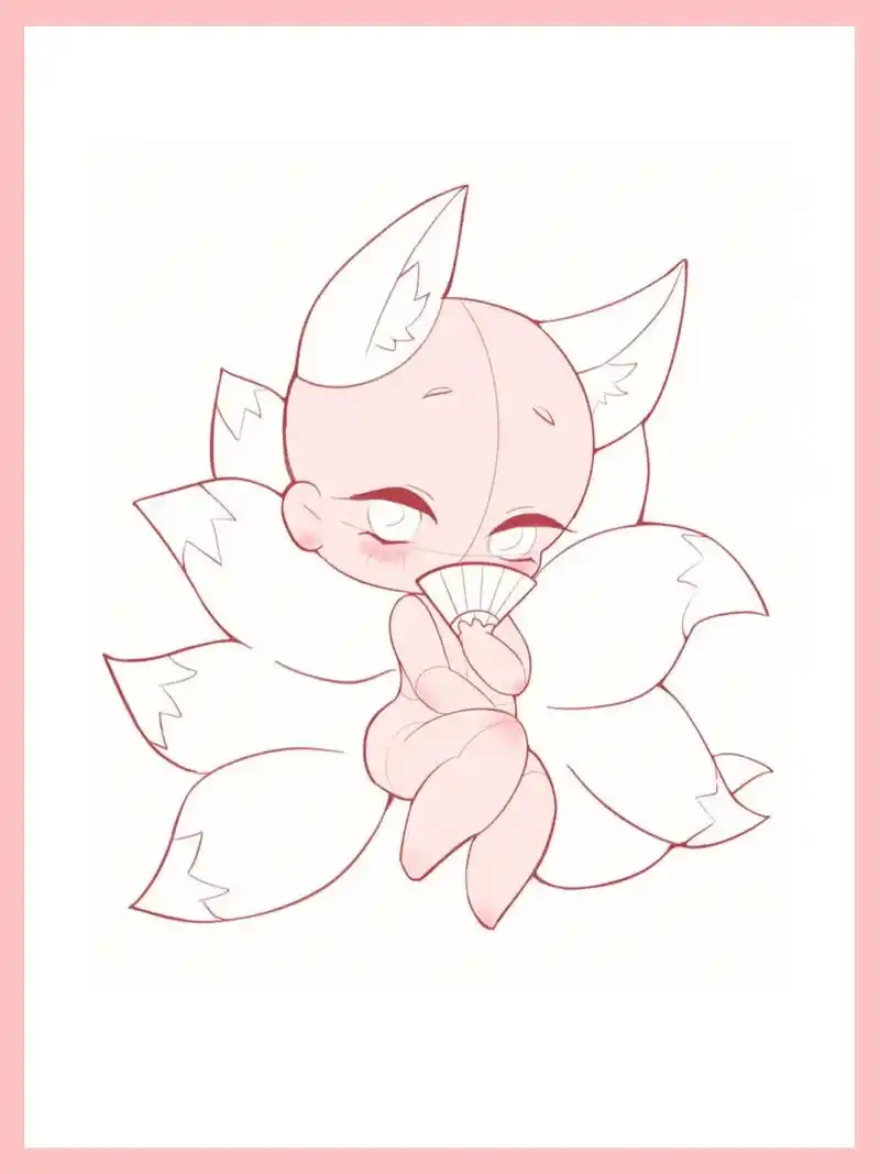 q版小狐狸.#素材分享 #q版 #二次元 #绘画素材  - 抖音