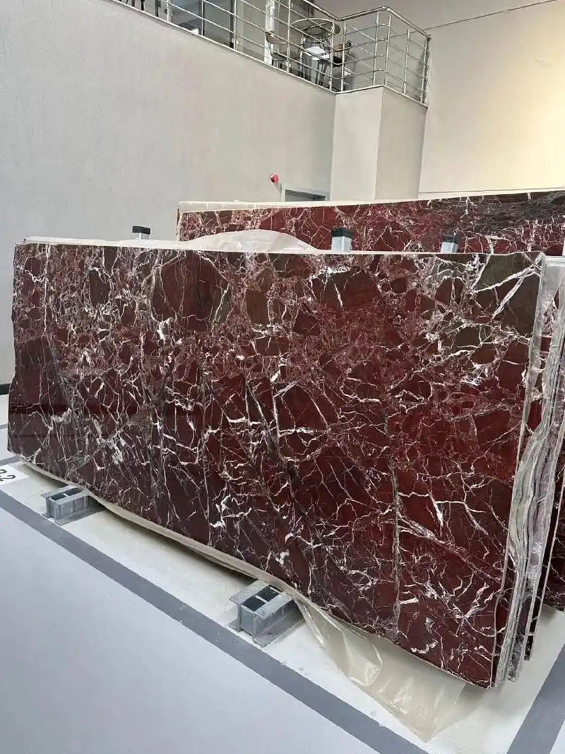 05红色天然大理石大板,没见过都来看看 紫罗红大理石独有颜色-紫红