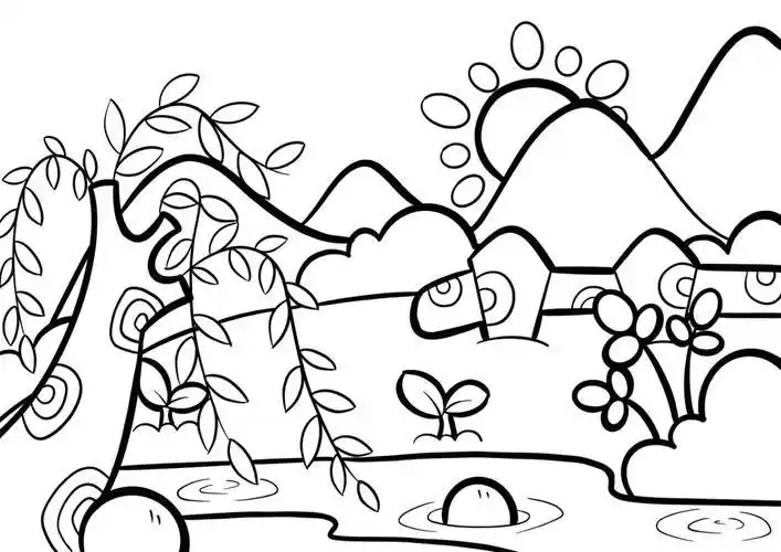 英语四季简笔画