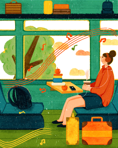 音乐列车|插画|插画习作|一北yibei - 原创作品 - 站酷 (zcool)