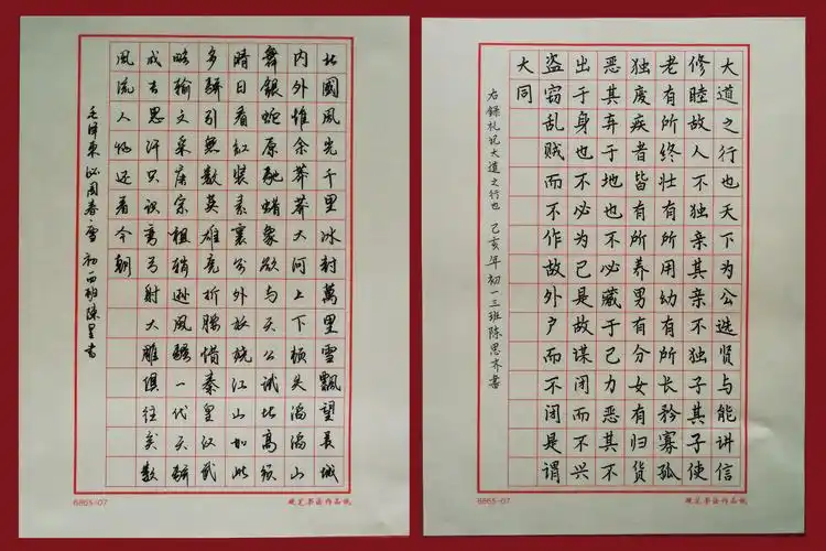 北京师范大学海口附属学校举办"恰同学少年"硬笔书法作品展