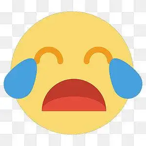 黄色圆脸哭脸卡通表情图标