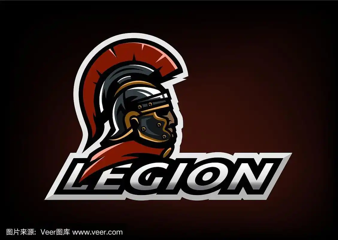 黑色背景上的罗马军团标志