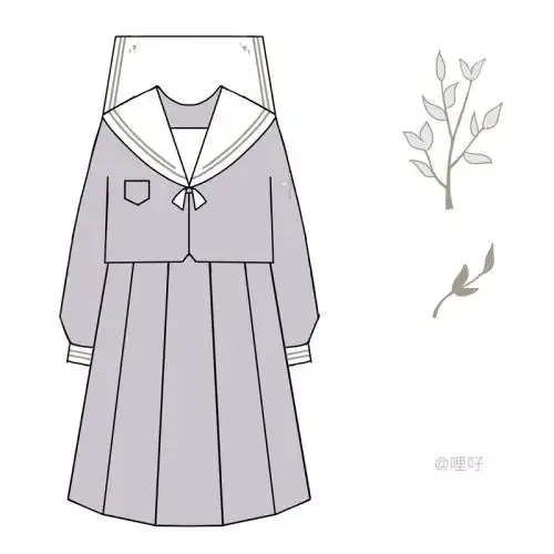日本校服简笔画最漂亮的裙子