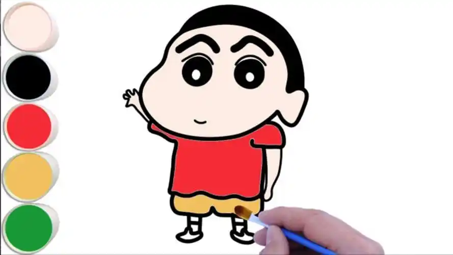 蜡笔小新简笔画教你画可爱的卡通蜡笔小新简笔画视频教程