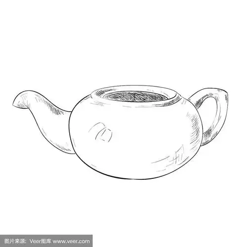 素描的茶壶
