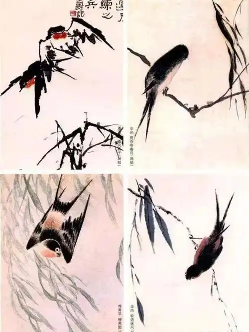 国画教程燕雀写意画法