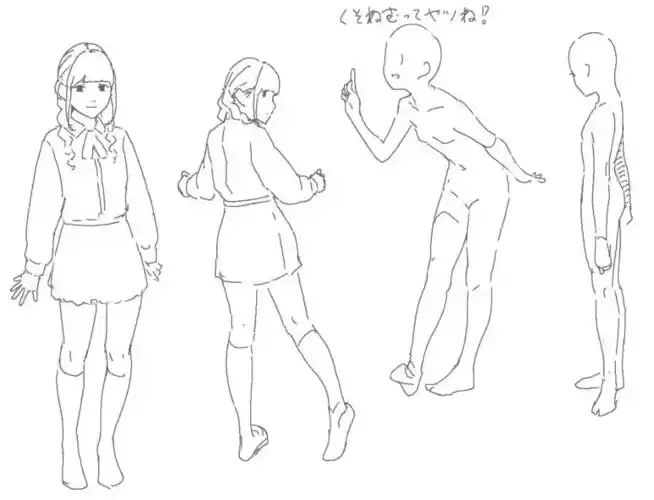 人体动态超棒的少女姿势参考