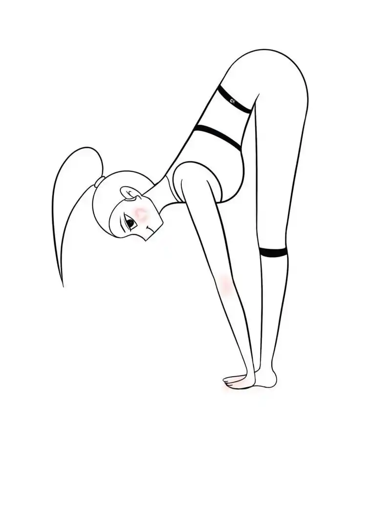 原创插画|瑜伽插画|瑜伽体式笔记—鸵鸟式 #瑜伽# #瑜伽体式# #瑜伽