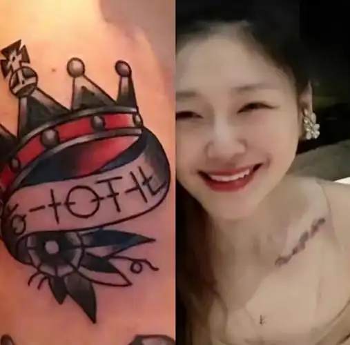 大s素颜聚会似少女!秀具俊晔情侣纹身惹眼,纹对方姓名在胸口!
