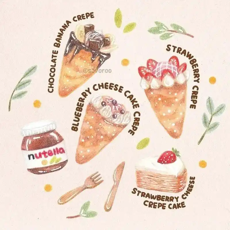 背景图 #壁纸  美食绘,ins:sovoroo_   - 抖音