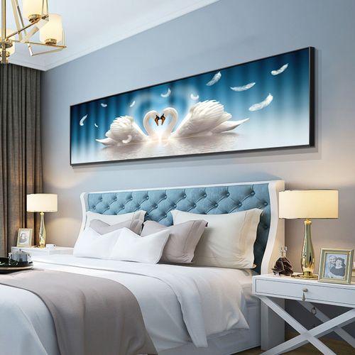 卧室床头长相厮守装饰画现代简约壁画挂画主卧现代装饰画