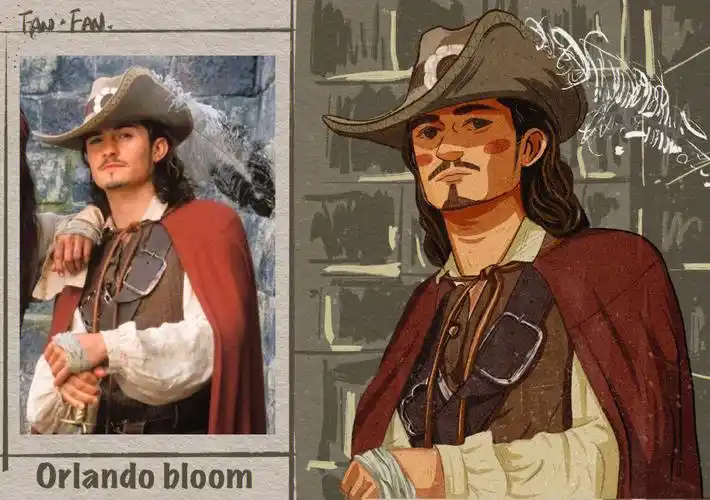 插画练习l加勒比海盗l风格插画