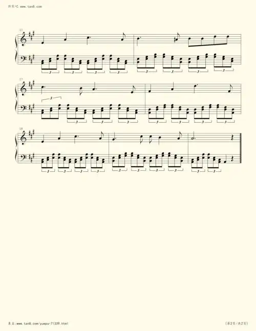 《aloha oe,钢琴谱》珍重再见,夏威夷骊歌,利留卡拉尼女王(五线谱