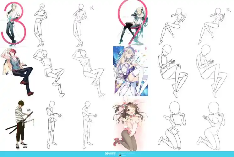 日系人体比例练习动漫人物入门训练
