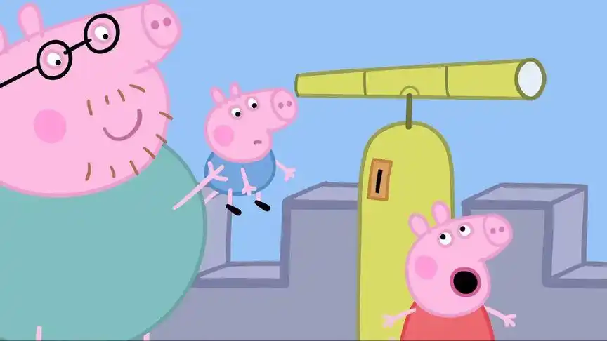 小猪佩奇:佩奇一家去风息堡玩.不会看地图的爸爸让全家迷了路
