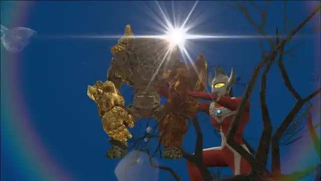 泰罗奥特曼在太空抓住一个怪兽,放在树上干什么啊?