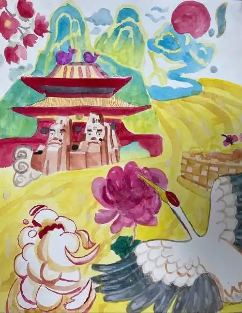 绘画作品丰富多彩,个性鲜明.