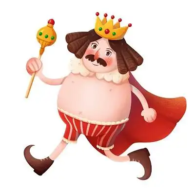 卡通人物皇帝的新装国王png素材皇帝的新装童话寓言故事