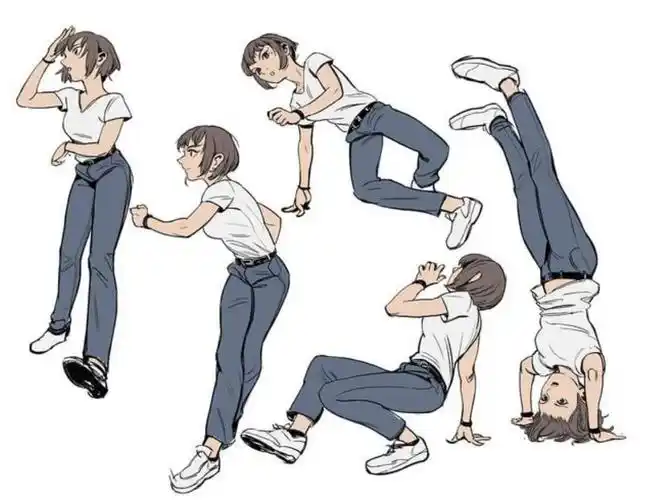 漫画教学:通过舞蹈来学习画动漫人物的形体,赶紧学起来_动作