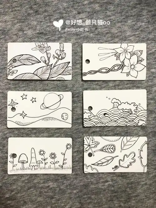 画·简笔画·装饰画·插画·手帐素材·小卡片·禅绕画#针管笔手绘