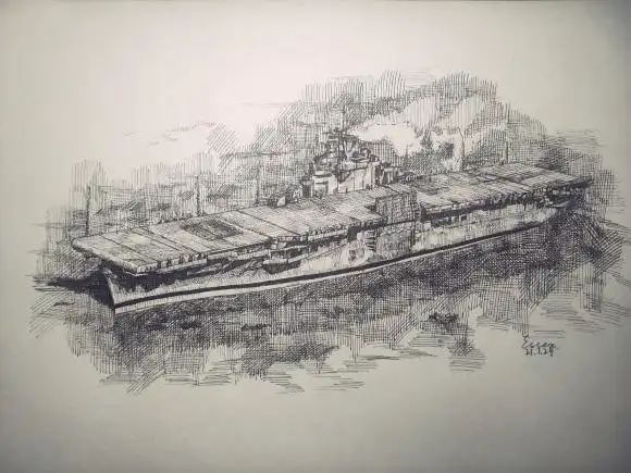 战舰世界针管笔画了只饺子