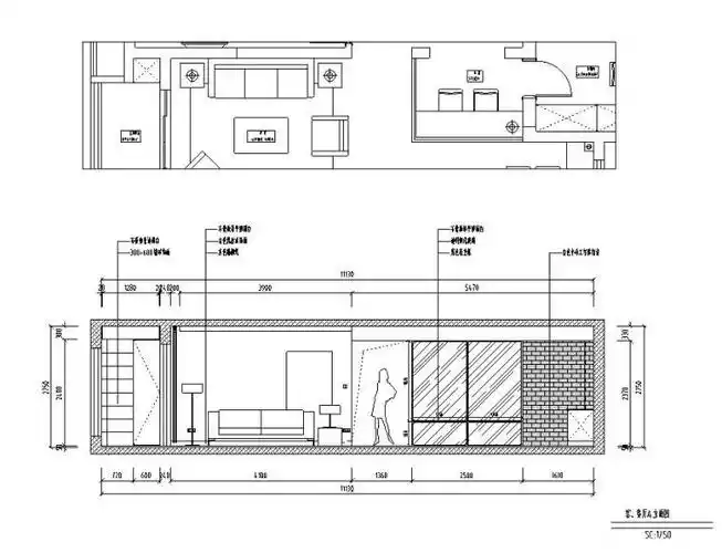 现代灰色简洁-四室两厅住宅装修施工图设计-住宅装修-筑龙室内设计