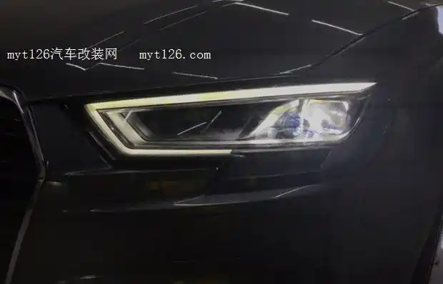 奥迪a3原车氙气大灯升级全led大灯