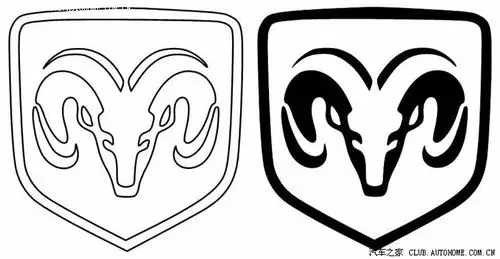 道奇羊头商标矢量图