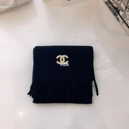 chanel香奈儿秋冬新款羊驼毛小长巾 围巾