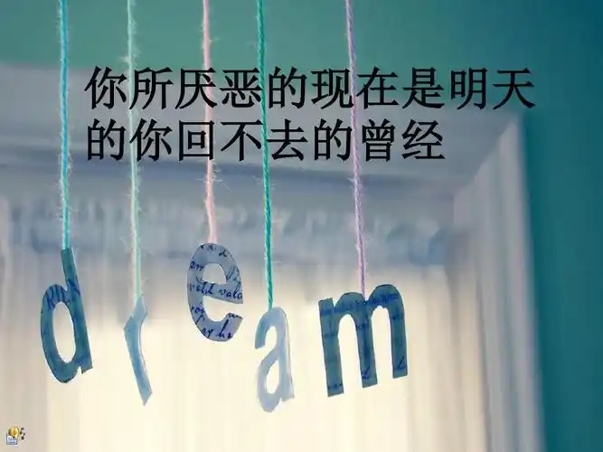 你所厌恶的现在是明天 的你回不去的曾经