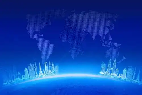 五张蓝色地球曲度商务ppt背景图片