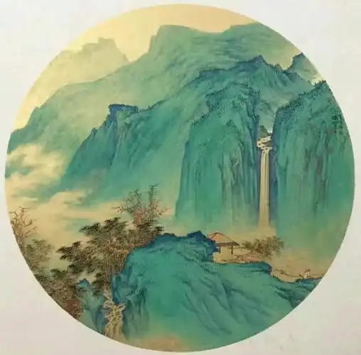 这些现代人的青绿山水小品,收集一些供大家赏析
