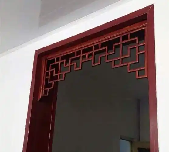 中式门楣垭口挂落花格pvc镂空雕花板客厅门头通花板现代走廊装饰