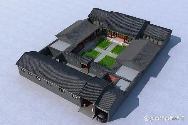 中式四合院效果图