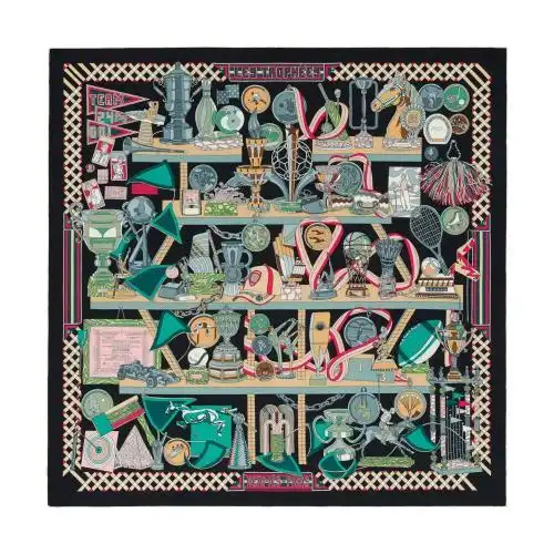 【包邮包税】 hermes爱马仕 21年春夏 女士 丝巾 chale 140 les