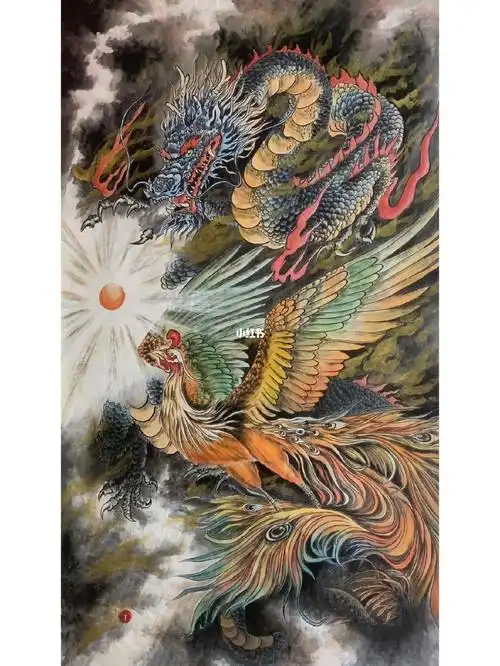 精品大六尺《龙凤呈祥》#国画  #纯手绘国画  #国画山水