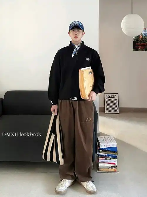 男生翻遍衣柜穿不出美式复古71ins博主穿搭